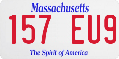 MA license plate 157EU9