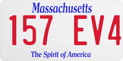 MA license plate 157EV4