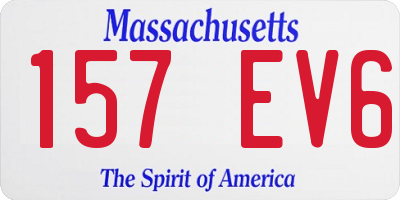 MA license plate 157EV6