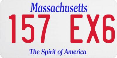 MA license plate 157EX6