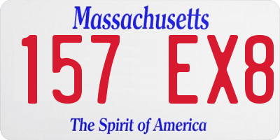 MA license plate 157EX8