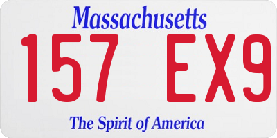 MA license plate 157EX9