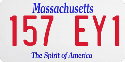 MA license plate 157EY1