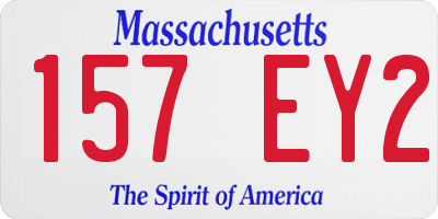 MA license plate 157EY2