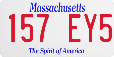MA license plate 157EY5