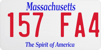 MA license plate 157FA4
