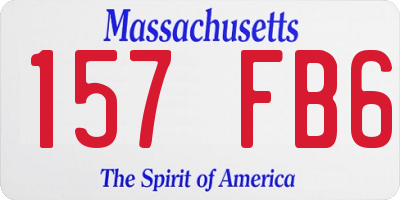 MA license plate 157FB6