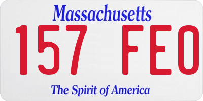 MA license plate 157FE0