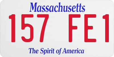 MA license plate 157FE1