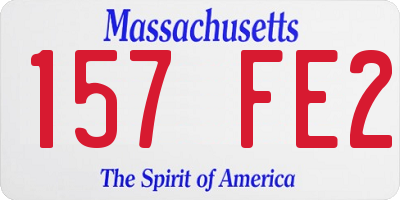 MA license plate 157FE2