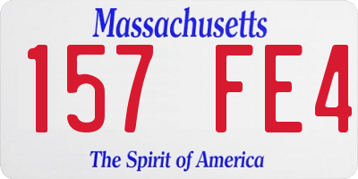 MA license plate 157FE4