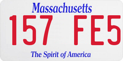 MA license plate 157FE5