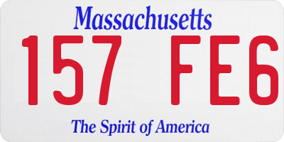 MA license plate 157FE6