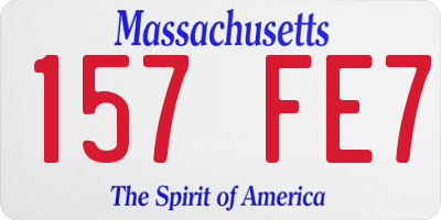 MA license plate 157FE7