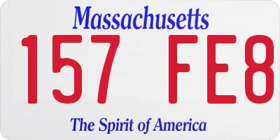 MA license plate 157FE8