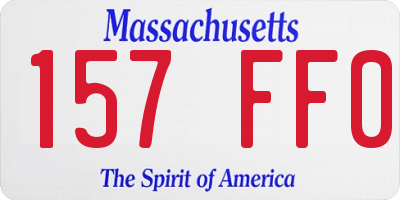 MA license plate 157FF0