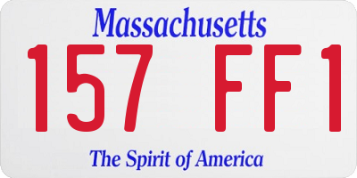 MA license plate 157FF1