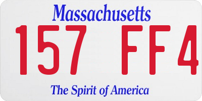 MA license plate 157FF4