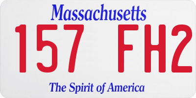MA license plate 157FH2