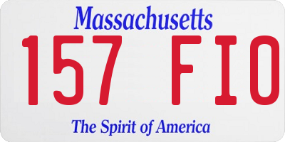 MA license plate 157FI0