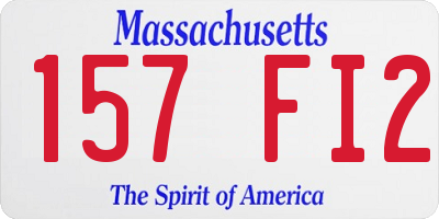 MA license plate 157FI2