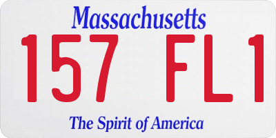 MA license plate 157FL1