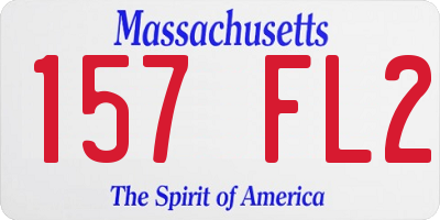 MA license plate 157FL2