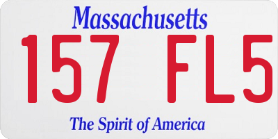 MA license plate 157FL5
