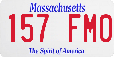 MA license plate 157FM0