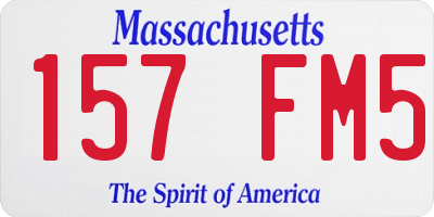MA license plate 157FM5