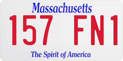 MA license plate 157FN1