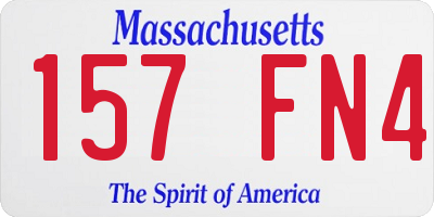 MA license plate 157FN4