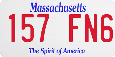 MA license plate 157FN6
