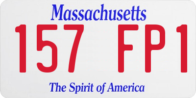 MA license plate 157FP1