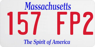 MA license plate 157FP2