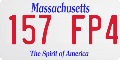 MA license plate 157FP4