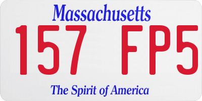 MA license plate 157FP5