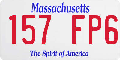 MA license plate 157FP6
