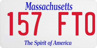 MA license plate 157FT0