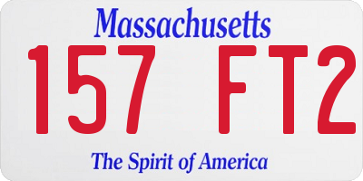 MA license plate 157FT2