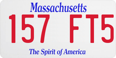 MA license plate 157FT5