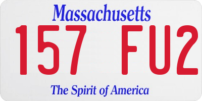 MA license plate 157FU2