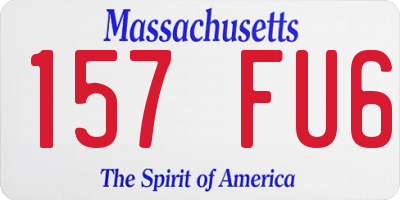 MA license plate 157FU6