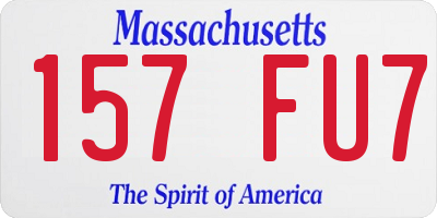 MA license plate 157FU7
