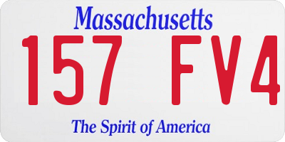 MA license plate 157FV4