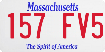 MA license plate 157FV5