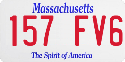 MA license plate 157FV6