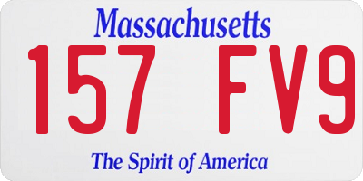 MA license plate 157FV9