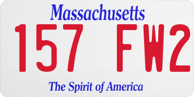 MA license plate 157FW2