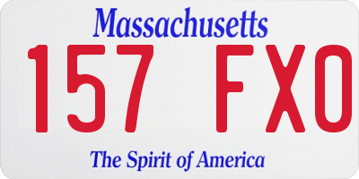 MA license plate 157FX0